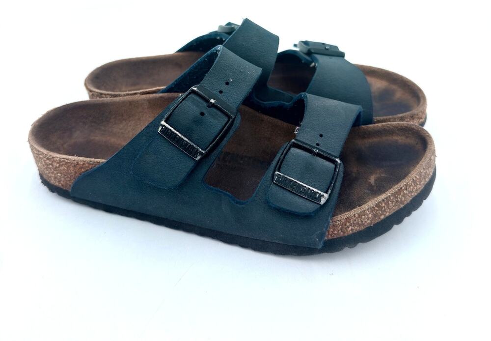 Birkenstock Arizona Kids Blue Birko-Flor Cork Sandals Size 32 / 205 / 1